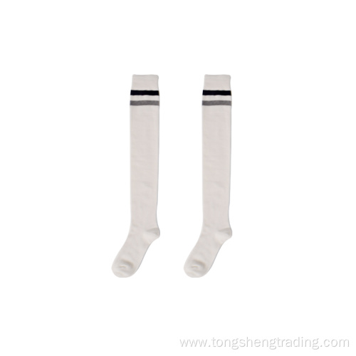 over knee antibacterial cotton lady's socks with stripes